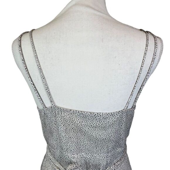 Allsaints Dayla Speckle Dress Oyster Wraparound Ruffle Trim Women's Size 4 - Picture 6 of 11